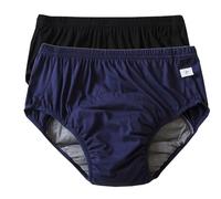 Ropa interior de incontinencia para adultos, unisex, a prueba de fugas, lavable, reutilizable, de algodón puro, fugas de vejiga de flujo pesado (color 2 piezas-b, XXXL)