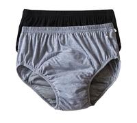 Ropa interior de incontinencia para adultos, unisex, a prueba de fugas, lavable, reutilizable, de algodón puro, fugas de vejiga de flujo pesado (color 2 unidades, XXL)