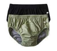 Ropa interior de incontinencia para adultos, unisex, a prueba de fugas, lavable, reutilizable, de algodón puro, fugas de vejiga de flujo pesado (color 2 piezas-f, L)