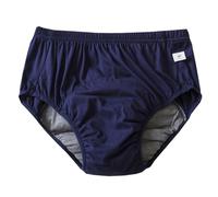 Ropa interior de incontinencia para adultos, unisex, a prueba de fugas, lavable, reutilizable, de algodón puro, fugas de vejiga de flujo pesado (azul, XL)