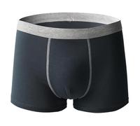 Ropa interior de incontinencia para hombre, absorbente, neutralización de olores, a prueba de fugas, lavable, reutilizable, de algodón (gris oscuro A, 3XL)