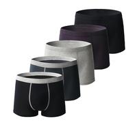 Ropa interior de incontinencia para hombre, calzoncillos absorbentes de neutralización de olores, a prueba de fugas, lavables y reutilizables de algodón (5 unidades-f, 4XL)