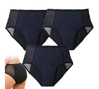 Ropa interior de Incontinencia para Mujeres, Ropa Interior para Incontinencia Transpirable de Algodón Lavables, Braguitas A Prueba de Fugas, 3 Piezas