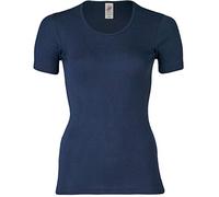 Ropa interior de manga corta, algodón seda, 4 colores, talla 34 - 48 azul marino 40-42