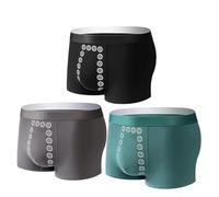 Ropa Interior de Masaje magnético para Hombres, Pantalones Largos para Hombres de vitalidad de Terapia magnética, Ropa Interior para Hombres de Terapia de Campo de energía (3pcs-A,XL)