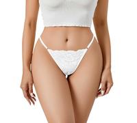 Ropa Interior De Mujer - Lencería Sexy para El Hogar Ropa Interior para Relajarse Conjunto De Braguitas con Espalda En T Ideal para Todas Las Estaciones Ideal para Tardes Y Citas Nocturnas (White XL)