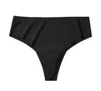 Ropa interior de mujer tanga sexy set anti Wedgie Thong No Wedgie Protective Thong Ski Ropa Interior Azul, Negro , M