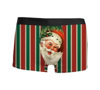 Ropa interior de Navidad para hombre con impresión 3D digital, transpirable, cómoda y a la moda, con cintura, marrón, S