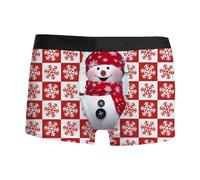 Ropa interior de Navidad para hombre con impresión 3D digital, transpirable, cómoda y a la moda, con cintura, blanco, XL
