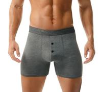 Ropa interior deportiva para hombre, calzoncillos tipo bóxer para hombre, antisudor, transpirables, Z02Dark Grey, XL