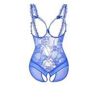Ropa Interior Divertida para Mujer Encaje Abierta Rocío Pecho Ver a través de Body Sexy Ropa Interior Vestido de Dormir Lencería Novias