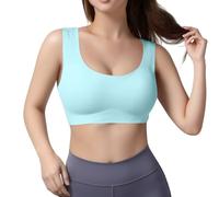 Ropa interior Elegance Sin Respaldo Sujetador De Todos Los Días Cómodo Push-Up Sujetador Entrenamiento Deporte Clásico Sujetador Soporte Gran Tamaño Sexy Transpirable Lencería Elástica, azul claro, XL