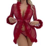 Ropa Interior Encaje para Mujer - Lenceria Extreme Sexy Dessous Sexs Color Negro Mujeres Sexy Liga Lencería Sexo Conjuntos De Sujetador Y Bragas (Red M)