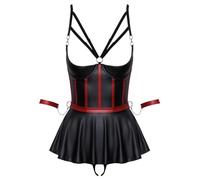 Ropa interior erótica de cuero y látex para mujer marca Cotelli Bondage Hebeset Bondage 80B/M