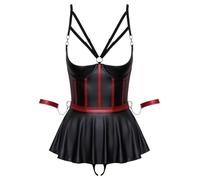 Ropa interior erótica de cuero y látex para mujer marca Cotelli Bondage Hebeset Bondage 85C/XL
