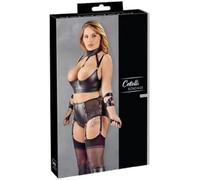 Ropa interior erótica de cuero y látex para mujer marca Cottelli Hebe Set Bondage 90E/XL