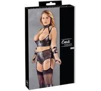 Ropa interior erótica de cuero y látex para mujer marca Cottelli Hebe Set Bondage 95E/2XL