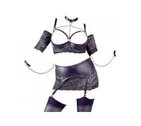Ropa interior erótica de cuero y látex para mujer marca Cottelli Hebe Set Bondage 95F/2XL