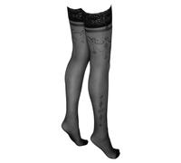 Ropa interior erótica de cuero y látex para mujer marca Cottelli POŃCZOCHY HOLD-UP STOCKINGS BLACK 3