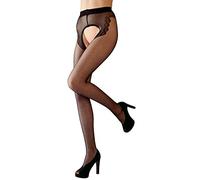 Ropa interior erótica de cuero y látex para mujer marca Cottelli RAJSTOPY CROTCHLESS TIGHTS 2