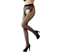 Ropa interior erótica de cuero y látex para mujer marca Cottelli RAJSTOPY CROTCHLESS TIGHTS 5