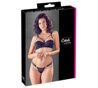 Ropa interior erótica de cuero y látex para mujer marca Cottelli ZESTAW Bra and String Cottelli Lingerie 85C/L