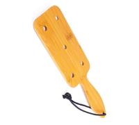 Ropa interior erótica de cuero y látex para mujer marca FETISH TENTATION Paddle en bambou 26.7 cm BDSM - CC606025