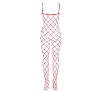 Ropa interior erótica de cuero y látex para mujer marca OBSESSIVE BODYSTOCKING N102 OBSESSIVE ROJO