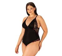 Ropa interior erótica de cuero y látex para mujer marca OBSESSIVE LINGERIE Obsessive Lingerie: Vanessme sexy body con inserto in pizzo