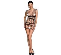 Ropa interior erótica de cuero y látex para mujer marca PASSION WOMAN BODYSTOCKINGS PASSION WOMAN BS089 BODYSTOCKING NEGRO TALLA UNICA