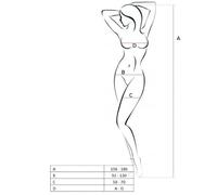 Ropa interior erótica de cuero y látex para mujer marca PASSION WOMAN BODYSTOCKINGS PASSION WOMAN BS085 BODYSTOCKING NEGRO TALLA UNICA