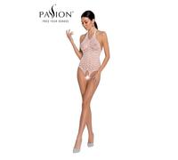 Ropa interior erótica de cuero y látex para mujer marca PASSION WOMAN BODYSTOCKINGS PASSION WOMAN BS087 BODYSTOCKING BLANCO TALLA UNICA
