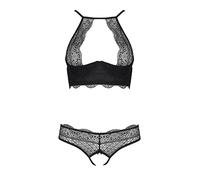 Ropa interior erótica de cuero y látex para mujer marca PASSION WOMAN SETS PASSION YONA SET DOS PIEZAS S/M