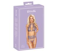 Beso irresistible - Conjunto lencería de encaje (morado) - L/XL