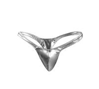 Ropa interior erótica para hombre, bikini, sexy, tentación, bragas calzoncillos, tanga, tanga de aspecto mojado, pantalones cortos, brillantes, lacados, tangas, eróticos, Blanco, Talla única