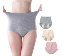 Ropa interior lavable para incontinencia para mujer, paquete de 3 unidades, bragas de cintura alta a prueba de fugas, calzoncillos de incontinencia reutilizables para protección contra fugas de vejiga