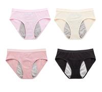 Ropa Interior Menstrual Bragas Menstruales Para Flujo Abundante Con Absorción De 30 Ml Rápida Absorción Suave Para La Piel Y Reutilizable Pack De 4/64pcs-B,S