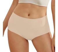 Ropa interior menstrual cómoda para mujer, color sólido, a prueba de fugas, ropa interior menstrual, amarillo claro, L