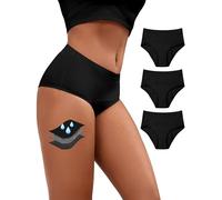 Ropa Interior Menstrual para Flujo abundante Mujer y niñas Talle Medio Alta absorción y Anti-Fugas Bragas menstruación Pack de 3