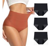 Ropa interior moldeadora con control de abdomen para mujer, cintura alta, algodón suave, sin costuras, moldeadora, cobertura completa, adelgazante, 3 piezas-A, XS