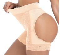 Ropa interior moldeadora para el tiempo libre con diseño de encaje cierre de tres hileras ideal para camisetas. Tamaño completo Ajuste perfecto para cualquier clima, beige, S