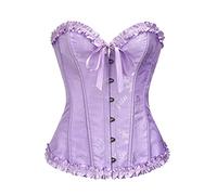 Ropa interior moldeadora para pecho, cintura, corsé apretado, abdomen, hueso de goma, imprimado, ropa moldeadora de cuerpo, ropa interior para mujer, morado, M