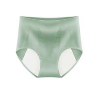 Ropa Interior Mujer 2026 Bragas Menstruales Mujer Con Salida Lateral, Ropa Interior, TRES Ampliadas En La Ropa Interior Periódica Bragas Abdomen Camino Sin Costuras, verde, M
