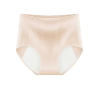 Ropa Interior Mujer 2026 Bragas Menstruales Mujer Con Salida Lateral, Ropa Interior, TRES Ampliadas En La Ropa Interior Periódica Bragas Abdomen Camino Sin Costuras, beige, XL