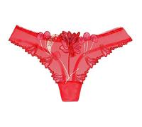 Ropa Interior Mujer 2026 Mujeres Bordado Floral Hueco Cintura Baja Calzoncillos Corte Abierto Masaje Tanga Abdominal Calzoncillos Pantys Abdomen Camino Bragas 2026 Para Mujeres, rojo, talla única