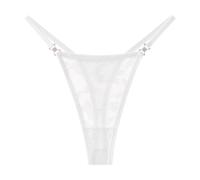 Ropa Interior Mujer 2026 Tanga Mujer Con Encaje Corte Bajo Cómodo, Transpirable, Con Suave, Para El Abdomen Calzoncillos Panties Abdomen Camino Ropa Interior Algodón, Blanco, L