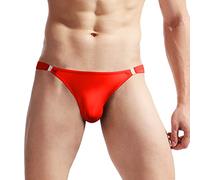 Ropa Interior para Hombre Ajuste translúcido Seda de Hielo Cintura Hebilla G String Pantalones T Pantalones Bikini Playa Hombre