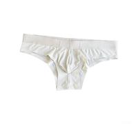 Ropa interior para hombre, tela de seda de hielo de color sólido, bragas de talle bajo que absorben la humedad con bolsa de apoyo, tallas del Reino Unido (gris XXXL)