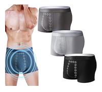 Ropa interior para hombre, terapia de campo de energía, ropa interior de terapia de campo de energía EFT, calzoncillos energéticos de terapia magnética (3 unidades-B, XL)