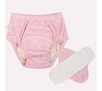 Ropa interior para incontinencia para mujer, ropa interior a prueba de fugas para mujer, incontinencia, pantalones de incontinencia lavables con área absorbente frontal reutilizable,Rosado,L